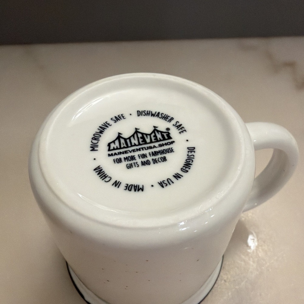 "I Survived Another Meeting" Camp Style Ceramic 10oz Coffee Mug Cup White Black - Picture 5 of 6